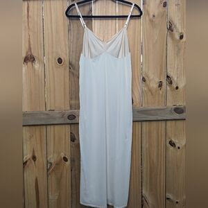 VANITY FAIR Vintage White Full Length Slip Dress